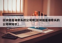 区块链是谁牵头的公司啊[区块链是谁牵头的公司啊知乎]